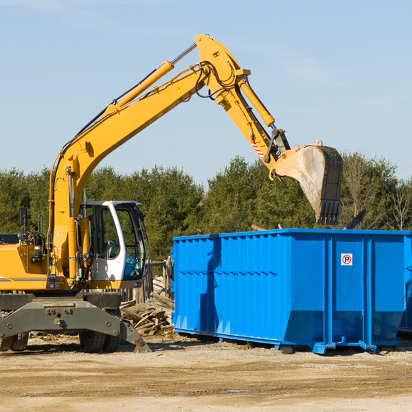 are there any restrictions on where a residential dumpster can be placed in Fort Calhoun